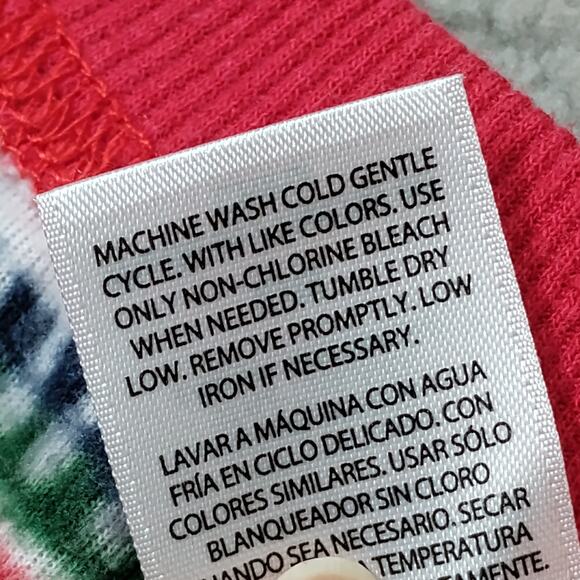 Christmas Onesie Zipper Up Pajama Size Small Red and Green - Picture 5 of 6